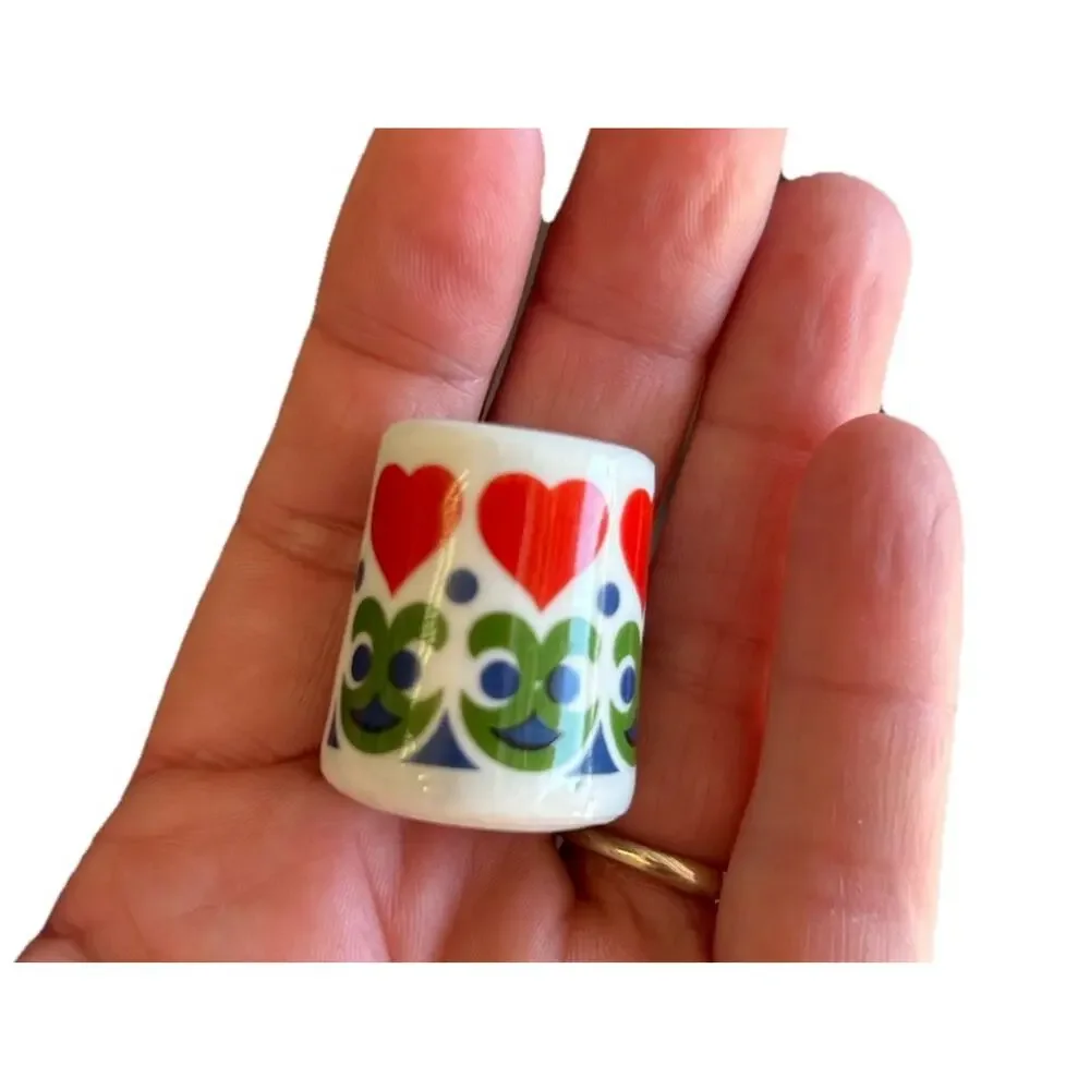 Vintage candle holder West German Miniature Taper Candle Holders Hearts frog